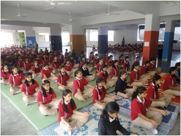 International Yoga Day Celebrated at Vadodara & Kolhapur School