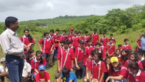 Students of VIBGYOR High, Malad school celebrating Van Mahotsav day