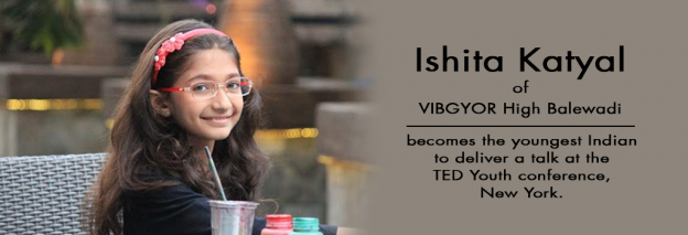 Ishita Katyal of VIBGYOR High Balewadi outshines at the TED Youth conference in New York. She becomes the youngest Indian to deliver a talk