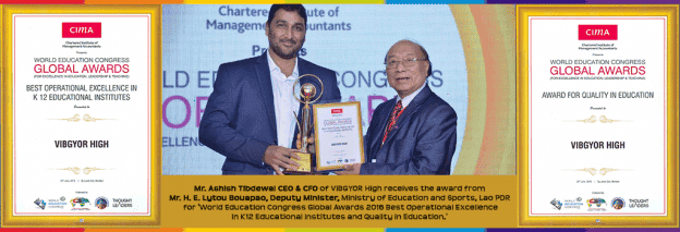 Double honour for VIBGYOR High Group of Schools at World Education Congress 2016